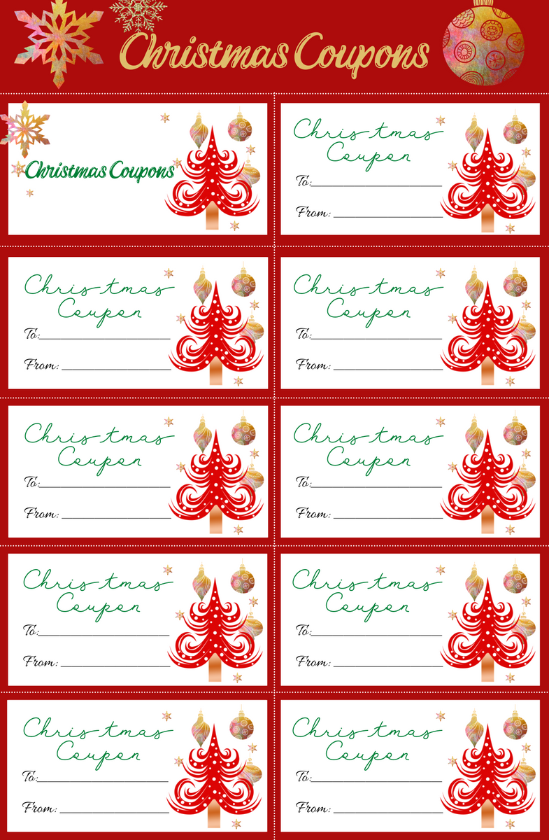 Christmas Coupons (2 designs) Play Party Plan