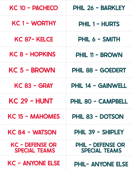 2025 Super Scorers Super Bowl Game