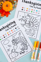 Thanksgiving Color by Number (13 Pages)