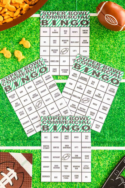 2025 Super Bowl Commercial Bingo Cards