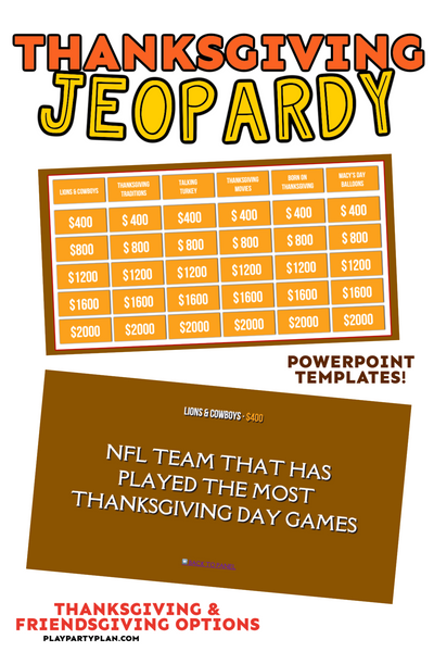 Thanksgiving Jeopardy (with PowerPoint Templates)