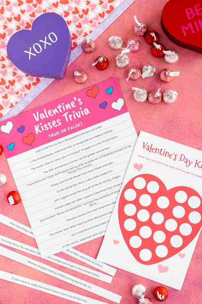Valentine's Kisses Trivia Game (200 questions)