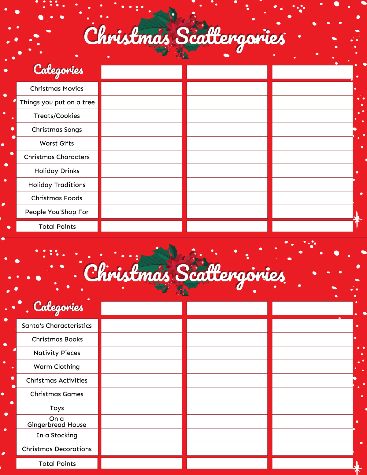 christmas-scattergories-play-party-plan for Free Printable Scattergories Printable Sheets Christmas Scattergories – Play Party Plan for Free Printable Scattergories Printable Sheets