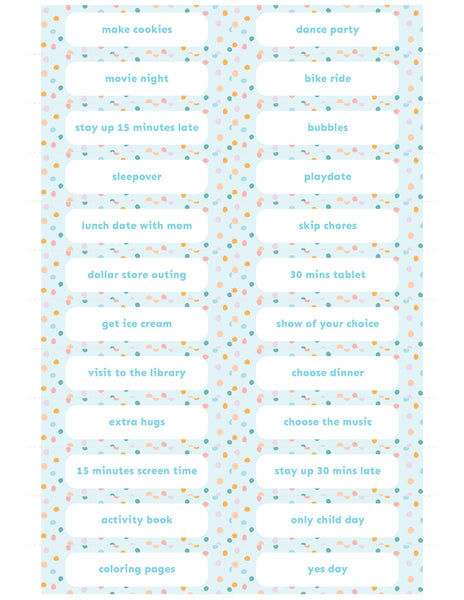 Reward Cards for Kids & Teens