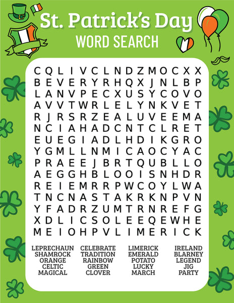 St. Patrick's Day Word Search (2 versions)