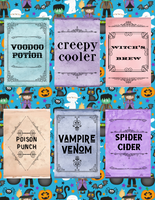 Halloween Cupcake Toppers & Drink Labels