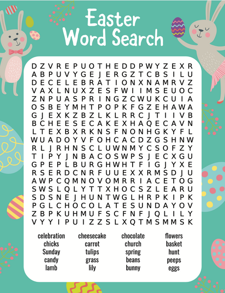 Easter Word Search (2 versions)