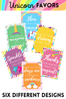 Unicorn Favors/Gift Tags (6 designs!)