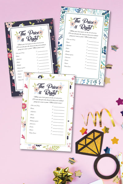 Bridal Shower Price is Right Game (3 designs!)