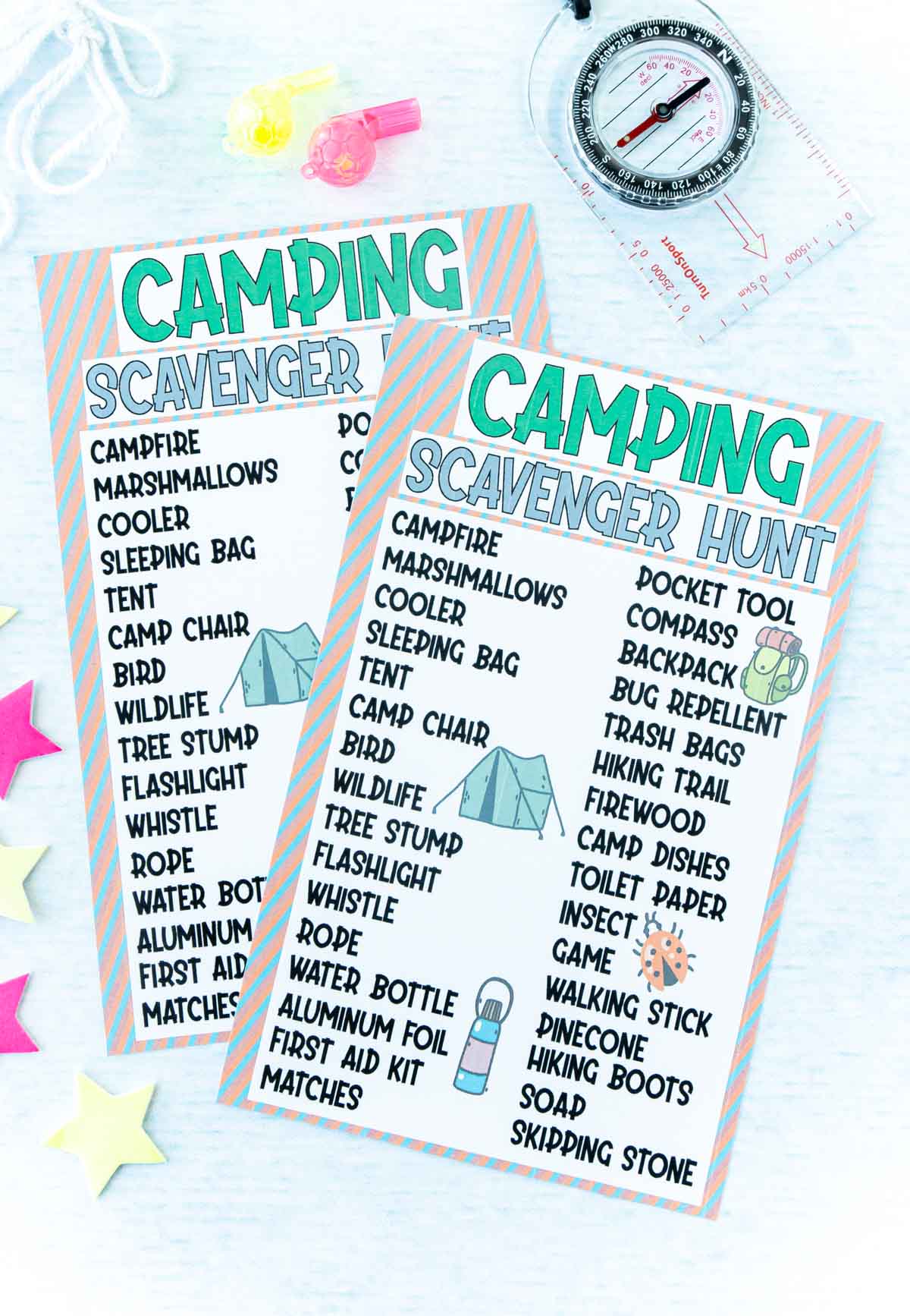 Camping Scavenger Hunt – Play Party Plan for Free Printable Camping Scavenger Hunt
