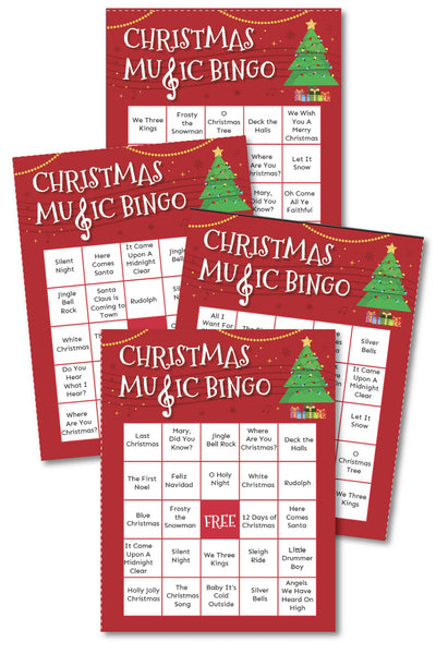 Christmas Music Bingo (up to 72 cards)