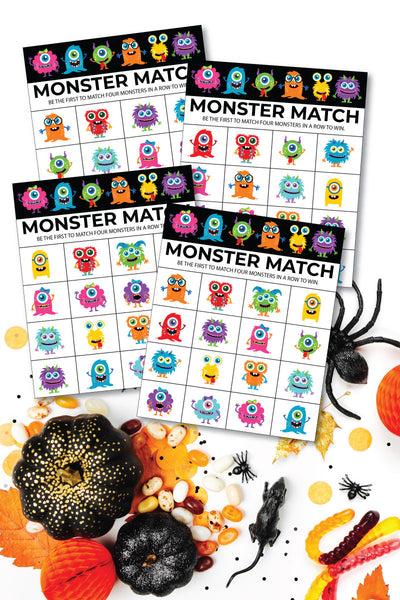 Monster Match Bingo Cards (20 unique cards!)