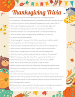Thanksgiving Trivia (30 questions)