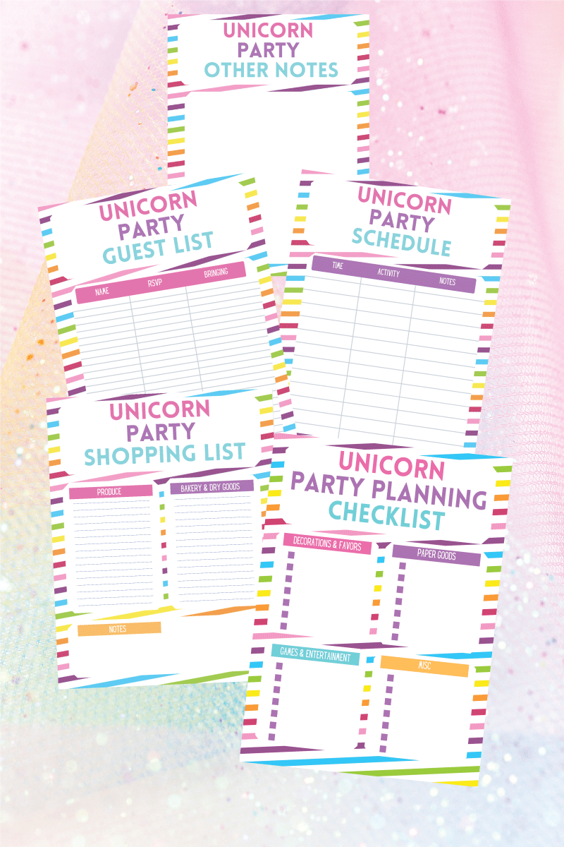 Unicorn Party Planning Pack Play Party Plan