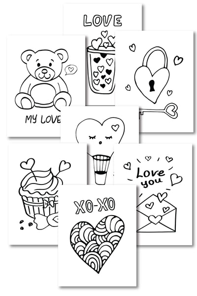 Kids Valentine's Day Coloring Pages - Kids on Valentine's Day Coloring Page